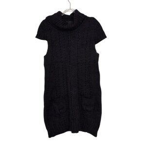 Chiara Mente Knit Sweater Dress Womens Size Medium Purple Wool Blend Italian